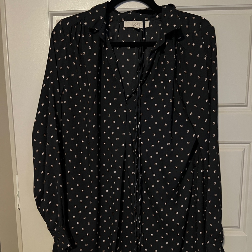 Loft Shirt Dress - Navy - Size M